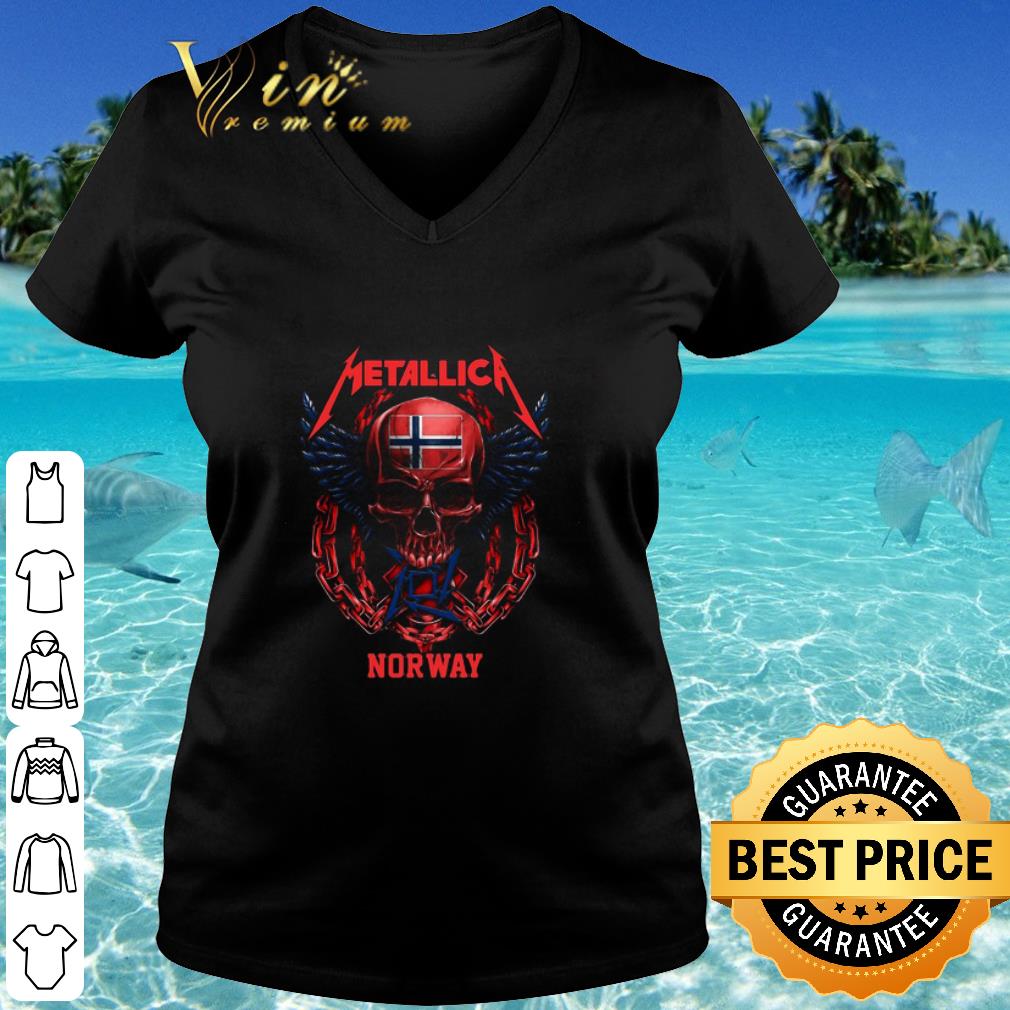 Cool Skull mashup Metallica Norway Flag shirt Cool Skull mashup Metallica Norway Flag shirt