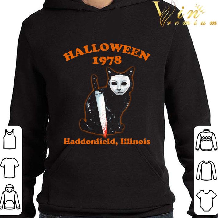 abcfbdac black cat michael myers halloween 1978 haddonfield illinois shirt 4 - Black Cat Michael Myers Halloween 1978 Haddonfield Illinois shirt