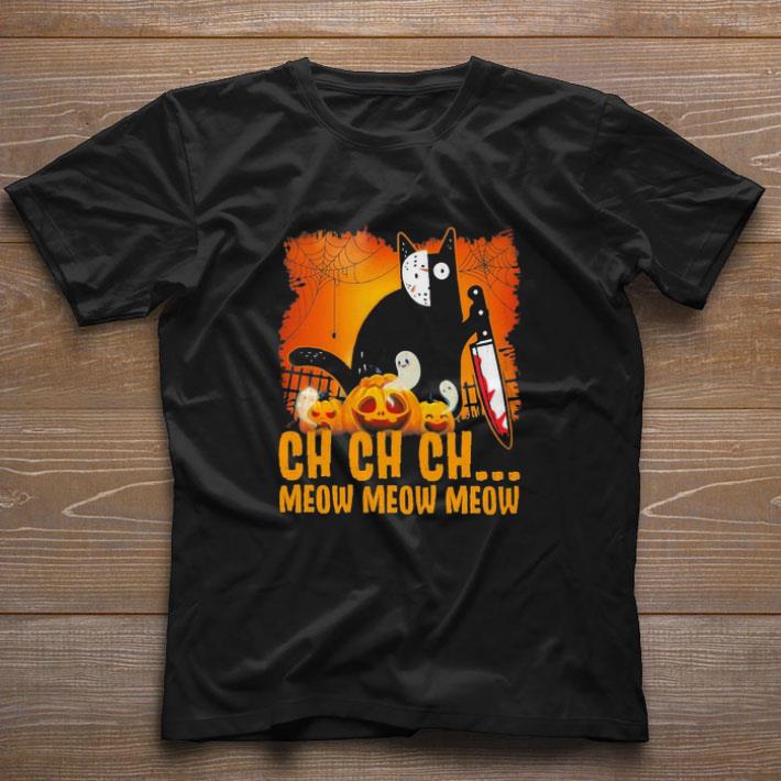 Original Jason Voorhees Cat mashup ch ch ch meow meow meow Halloween shirt