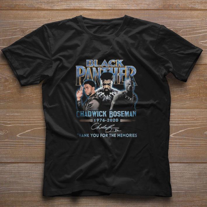 Original Black Panther Chadwick Boseman 1976 2020 thank you for the memories signature shirt