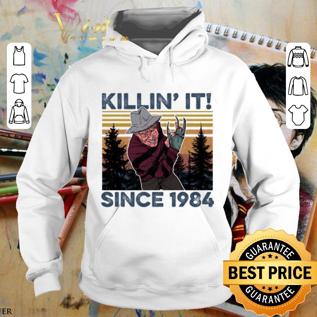 bf6491ce awesome horror movie freddy krueger killin it since 1984 vintage shirt 4 - Awesome Horror Movie Freddy Krueger Killin' It Since 1984 Vintage shirt