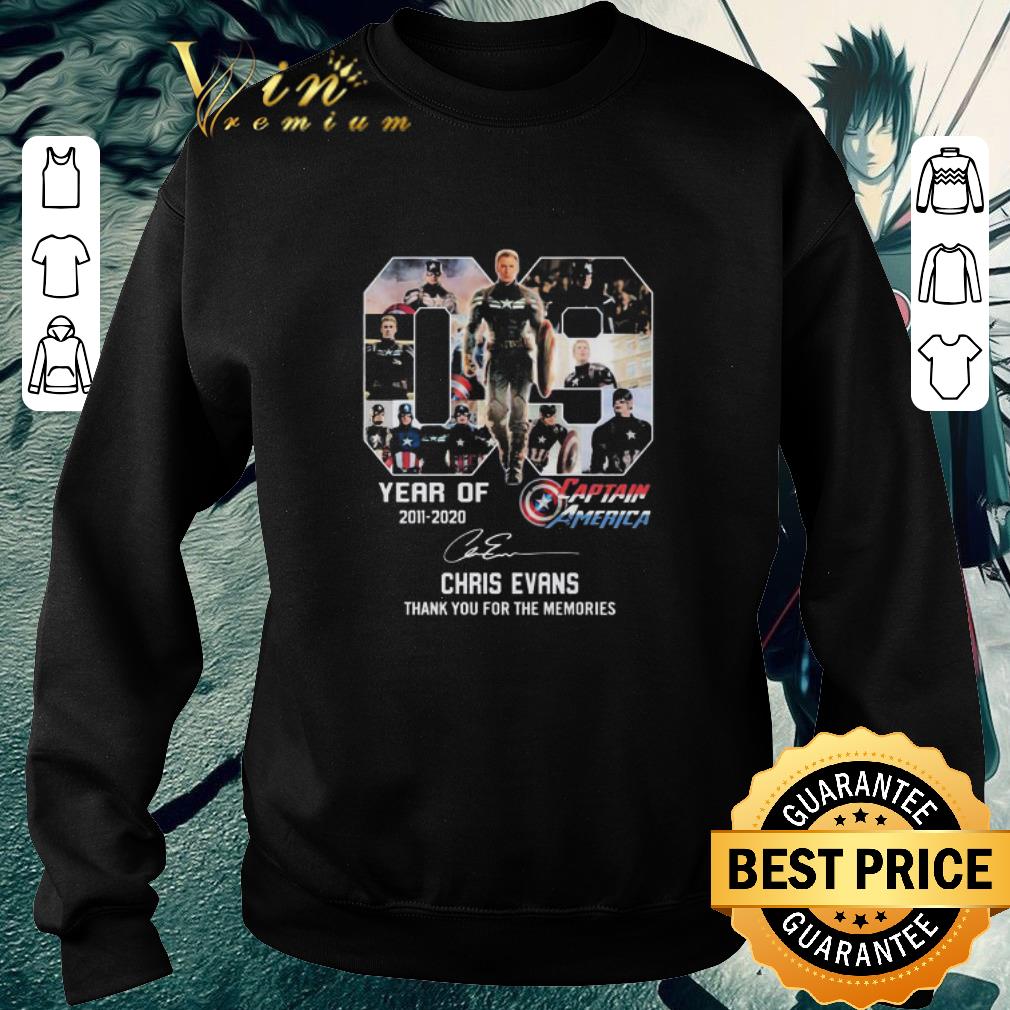 Premium 09 year of 2011-2020 Captain America Chris Evans thank you for the memories shirt c26cfc01 premium 09 year of 2011 2020 captain america chris evans thank you for the memories shirt 4 - Premium 09 year of 2011-2020 Captain America Chris Evans thank you for the memories shirt