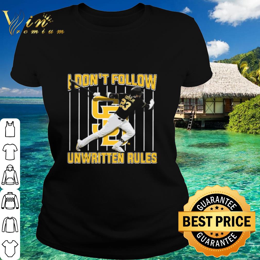 Nice San Diego Tatis Jr 23 I don’t follow unwritten rules shirt