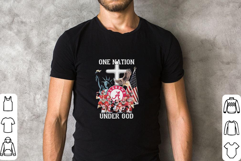 Nice On Nation Alabama Crimson Tide under god American flag shirt