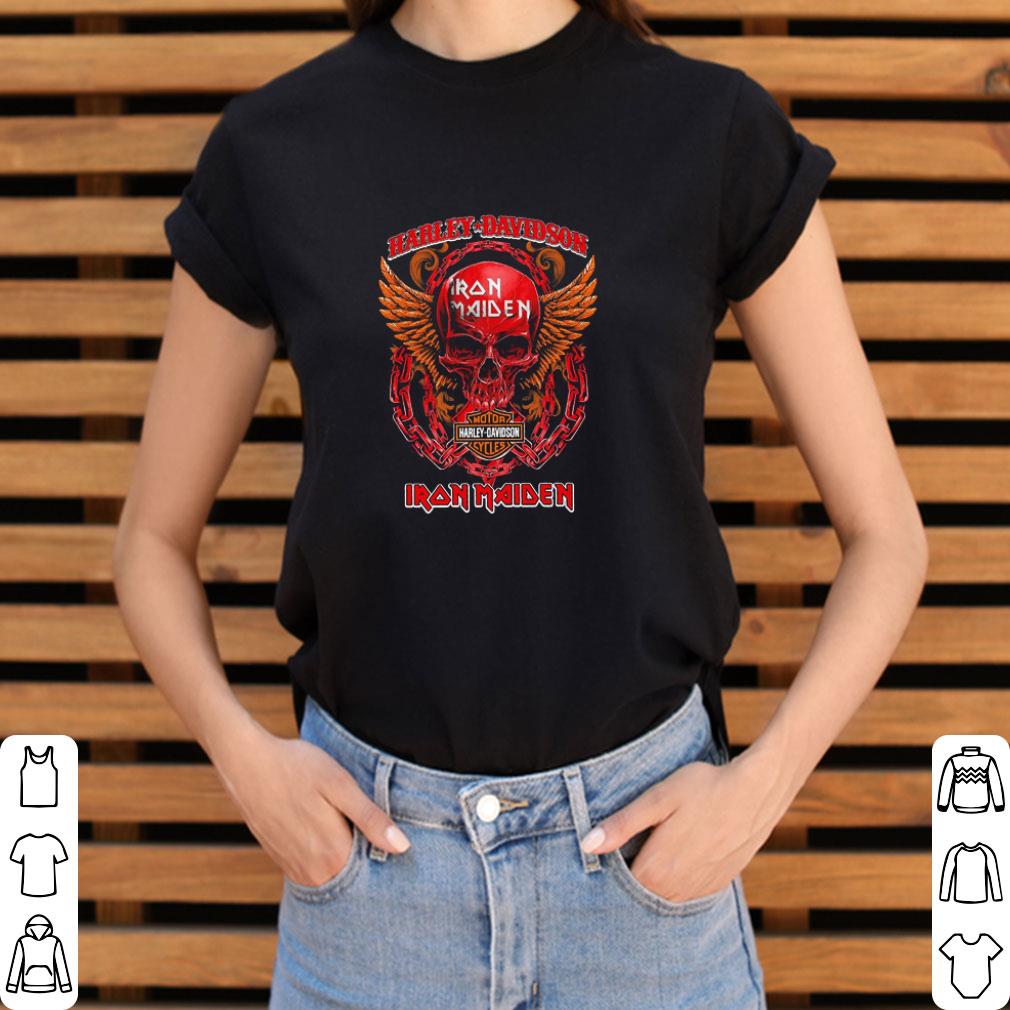 Top Skull Motor Harley Davidson Iron Maiden Logo Band shirt Top Skull Motor Harley Davidson Iron Maiden Logo Band shirt