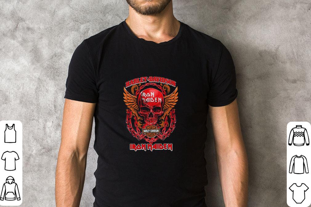 Top Skull Motor Harley Davidson Iron Maiden Logo Band shirt Top Skull Motor Harley Davidson Iron Maiden Logo Band shirt