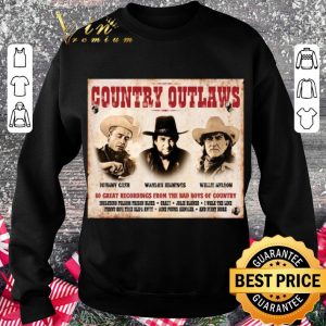 Best Country Outlaws Johnny Cash Waylon Jennings Willie Nelson shirt 2