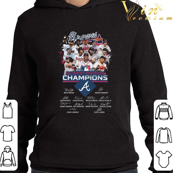 Team Atlanta Braves 2020 NL West Division champions signatures shirt 0e727742 team atlanta braves 2020 nl west division champions signatures shirt 4 - Team Atlanta Braves 2020 NL West Division champions signatures shirt