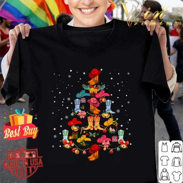 Best Line Dance Cowboy Christmas Tree shirt