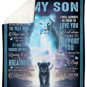 Mom To my son wrap yourself up in this and consider it a big hug quilt blanket 1