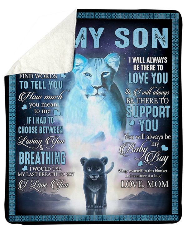 Mom To my son wrap yourself up in this and consider it a big hug quilt blanket