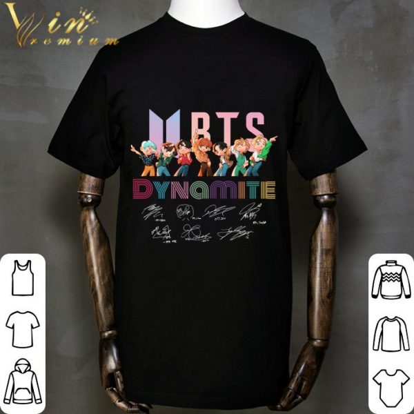 BTS Chibi Dynamite signatures Korean Kpop Stars shirt
