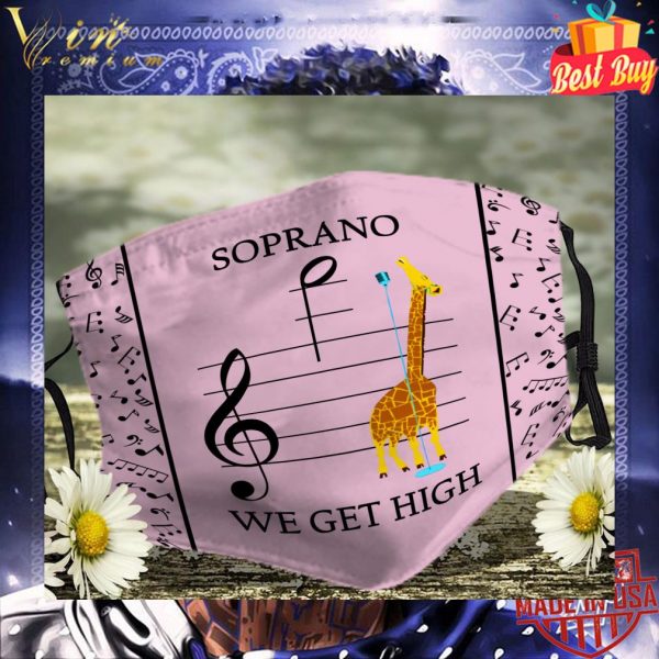 Giraffe Soprano We Get High Face Mask
