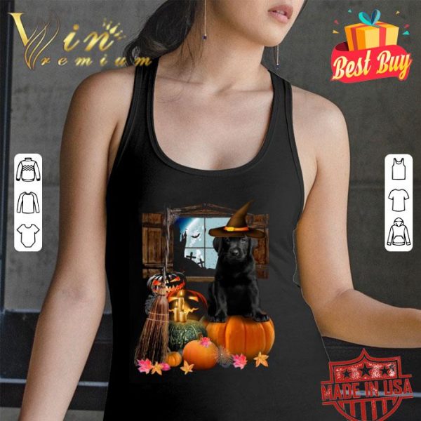 Hot Pumpkin Black Labrador Halloween shirt