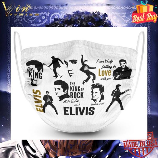 The King Of Rock Elvis Presley Signature Face Mask