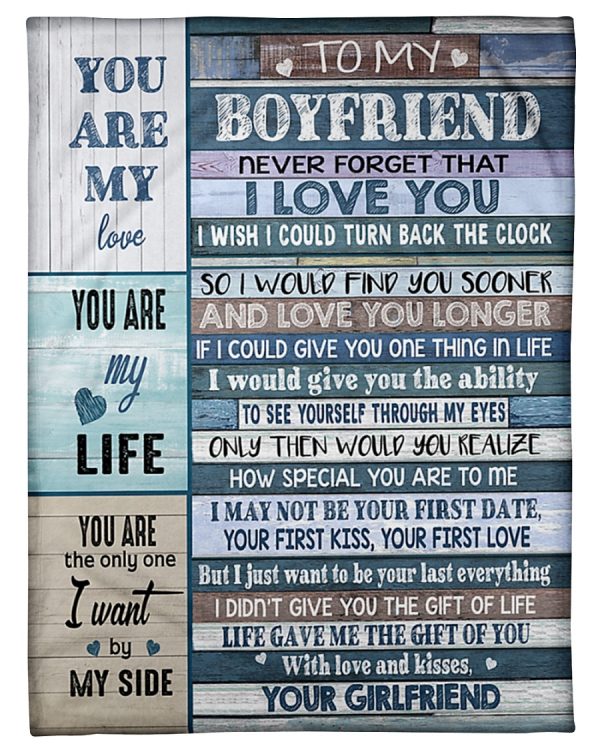 Your Girlfriend To My Boyfriend With Love And Kisses Quilt Blanket