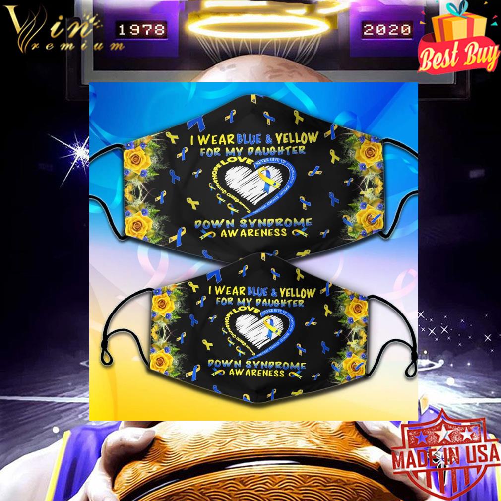 6b1cd234 i wear blue yellow for my daughter down syndrome awareness face mask 4 - I wear blue & yellow for my daughter Down Syndrome awareness face mask