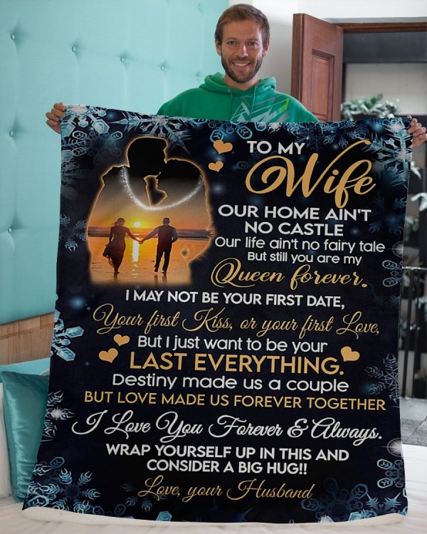 To my wife queen forever i love you forever & always quilt blanket