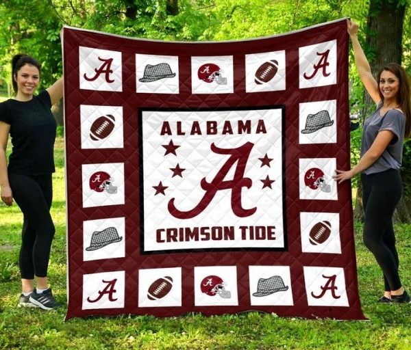 Alabama Crimson Tide football NFL quilt blanket