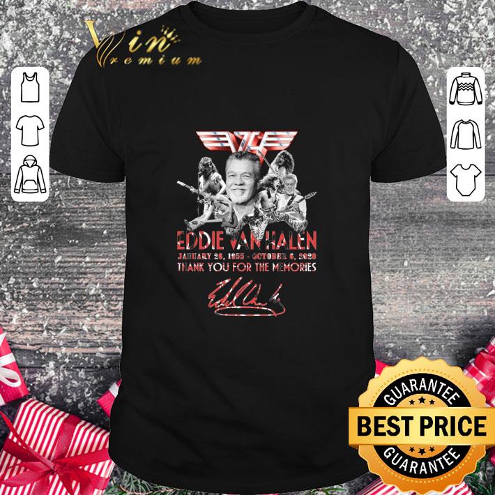 Official 65 Eddie Van Halen 1955-2020 thank you for the memories signature shirt