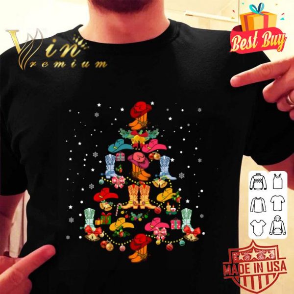 Best Line Dance Cowboy Christmas Tree shirt