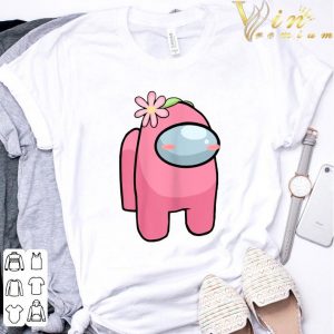 Best Womens Cute Pink Imposter Among Game Us Sus shirt 2