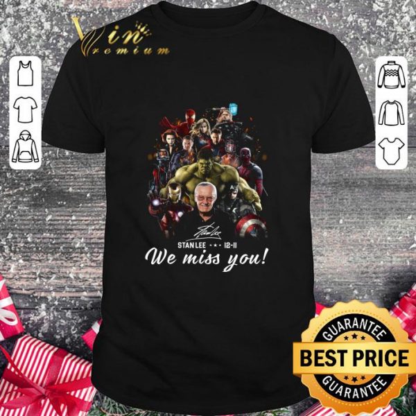 Awesome Signature Stan Lee 12-11-2018 We Miss You Avengers shirt