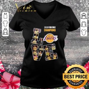 Funny Logo Los Angeles Lakers Love 2020 Champions All Signature shirt 1