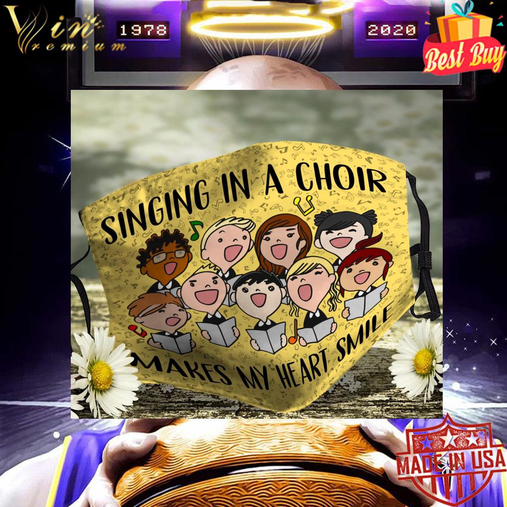 8f2c11ad singing in a choir makes my heart smile face mask 4 - Singing in a choir makes my heart smile face mask