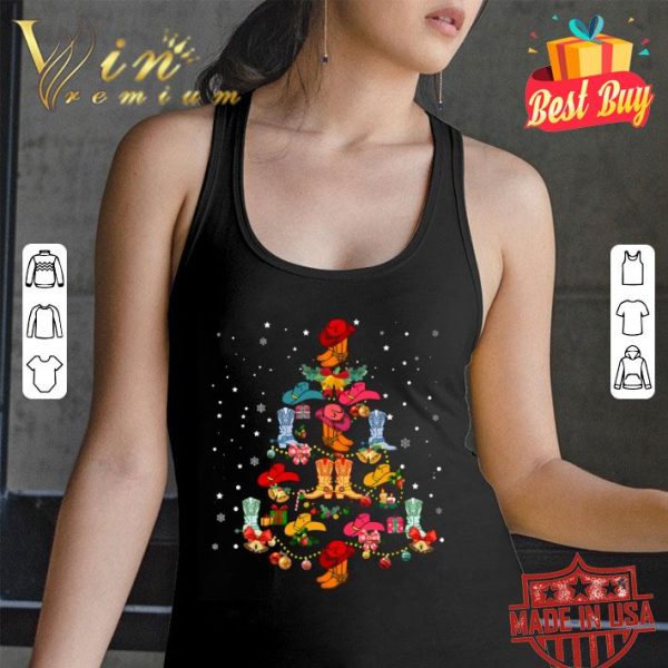 Best Line Dance Cowboy Christmas Tree shirt