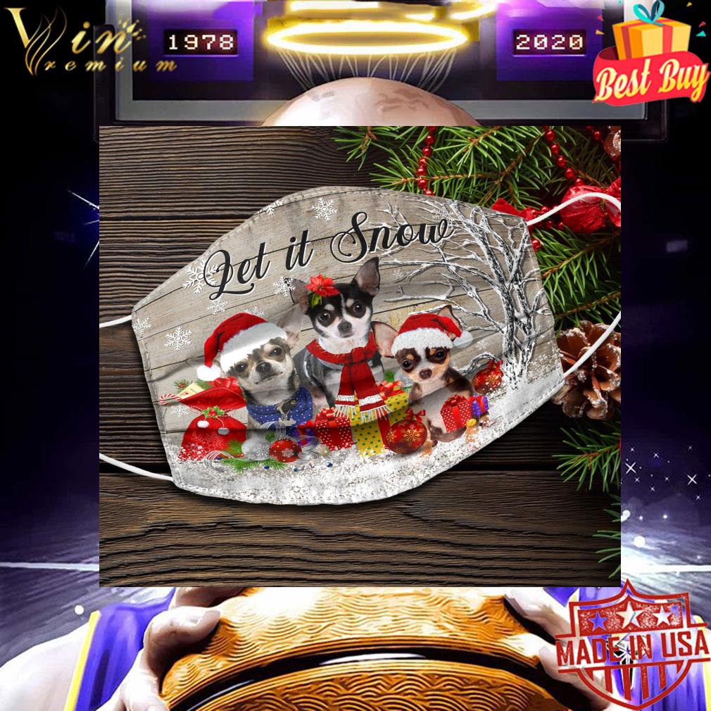 Chihuahua let it snow Christmas face mask 92c9c010 chihuahua let it snow christmas face mask 4 - Chihuahua let it snow Christmas face mask