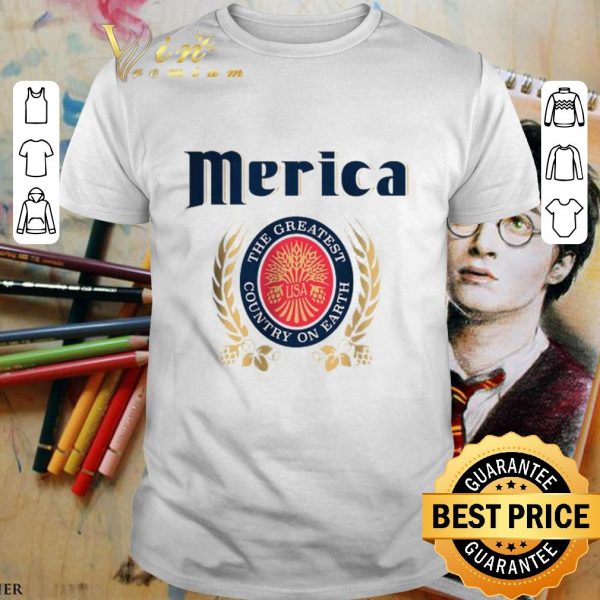 Awesome Miller Lite Logo Merica The Greatest Country On Earth shirt