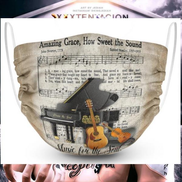 Amazing Grace How Sweet The Soul Music For The Soul Face Mask