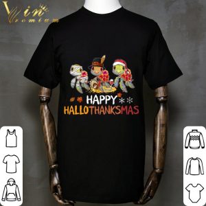 Turtles Turkey Xmas Happy Hallothanksmas shirt 1