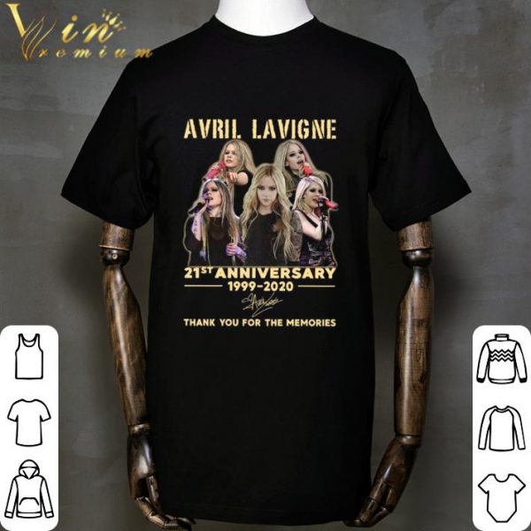 Thank you Avril Lavigne 21st Anniversary 1999-2020 Signature shirt