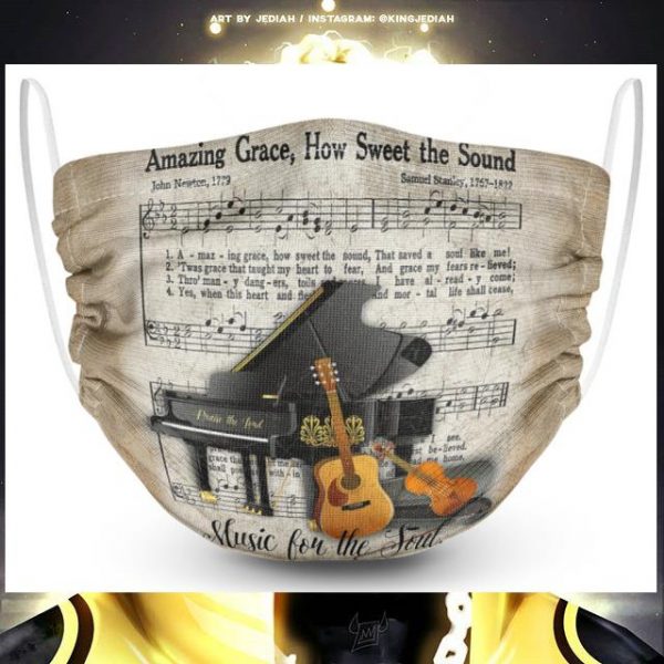 Amazing Grace How Sweet The Soul Music For The Soul Face Mask