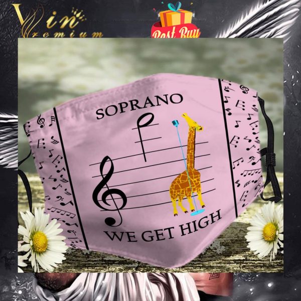 Giraffe Soprano We Get High Face Mask