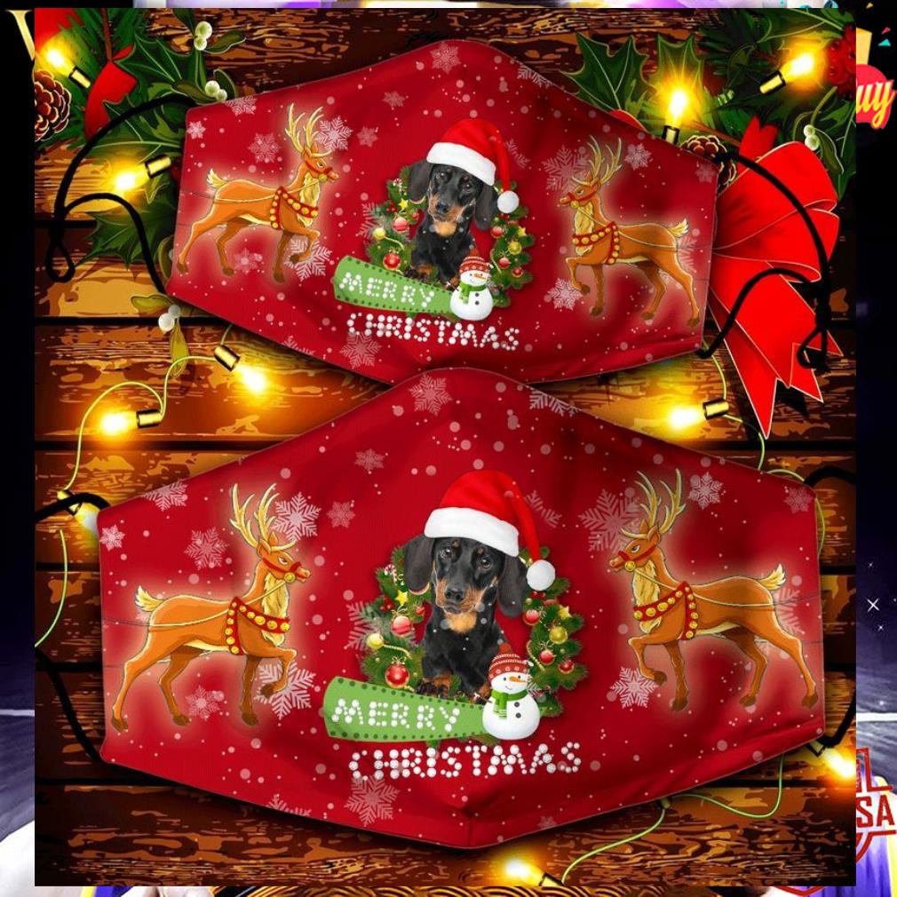 cccdeaf2 dachshund happy merry christmas 2020 face mask 4 - Dachshund Happy Merry Christmas 2020 Face Mask