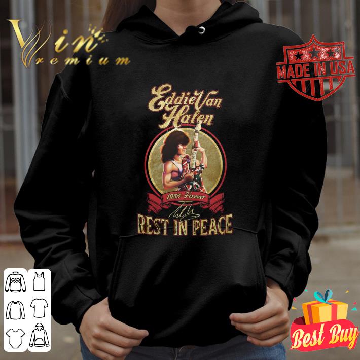 d7896e2d original eddie van halen play guitar 1955 forever signature rest in peace shirt 4 - Original Eddie Van Halen play guitar 1955-Forever signature Rest In Peace shirt