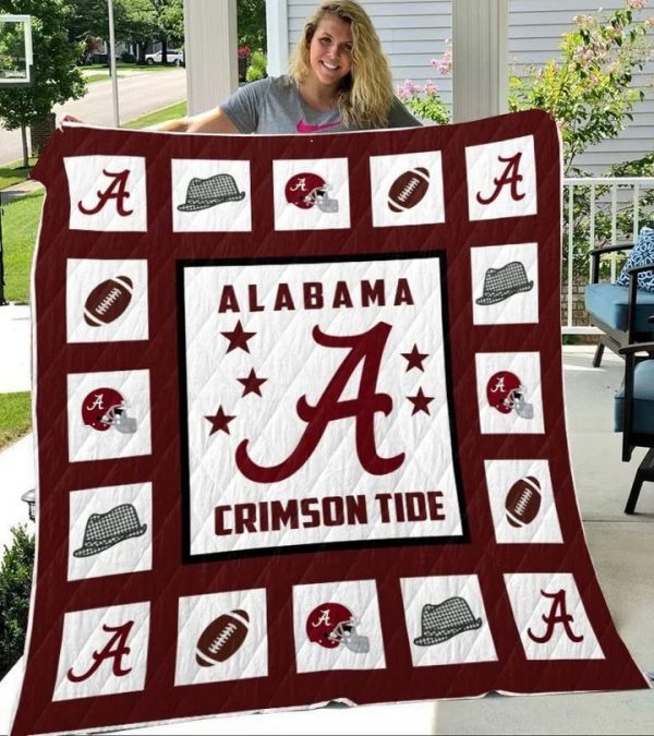 Alabama Crimson Tide football NFL quilt blanket