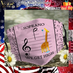 Giraffe Soprano We Get High Face Mask 1