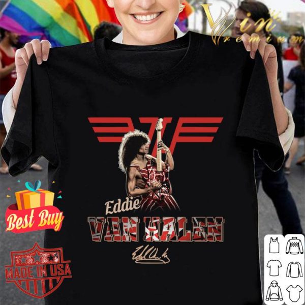 Best Logo Eddie Van Halen play guitarist signature shirt