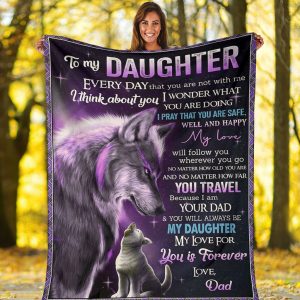 Father's Day Dad To My Daughter My Love For You Is Forever Quilt Blanket 2