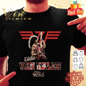 Best Logo Eddie Van Halen play guitarist signature shirt 1