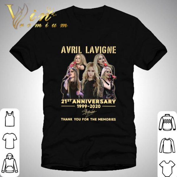 Thank you Avril Lavigne 21st Anniversary 1999-2020 Signature shirt
