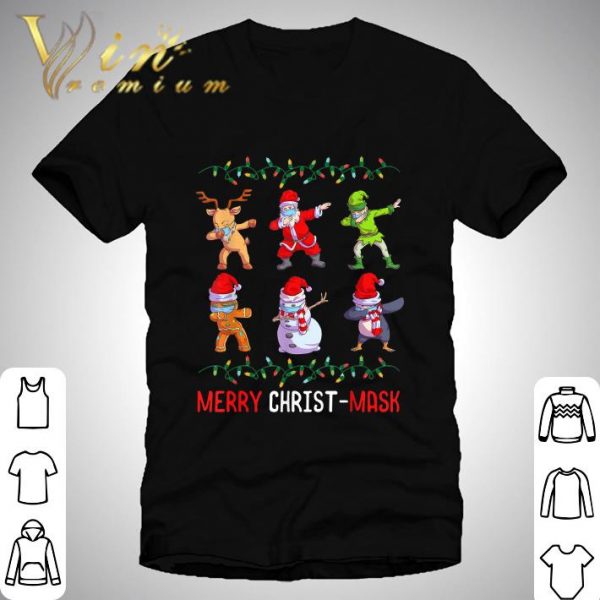 Dabbing Santa Merry Christmas 2020 Mask Quarantine shirt