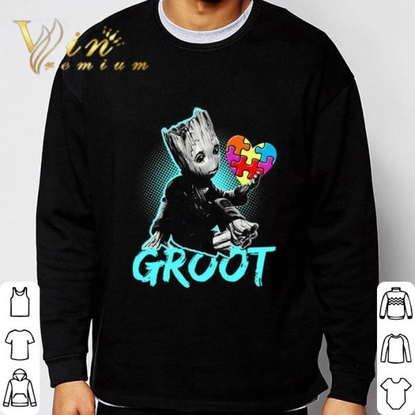 Guardian Of The Galaxy Groot Autism Awareness Puzzle Pieces shirt