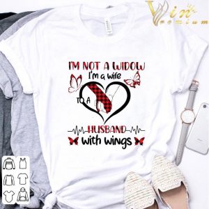 I'm Not A Widow I'm A Wife To A Husband With Wings Plaid shirt 2