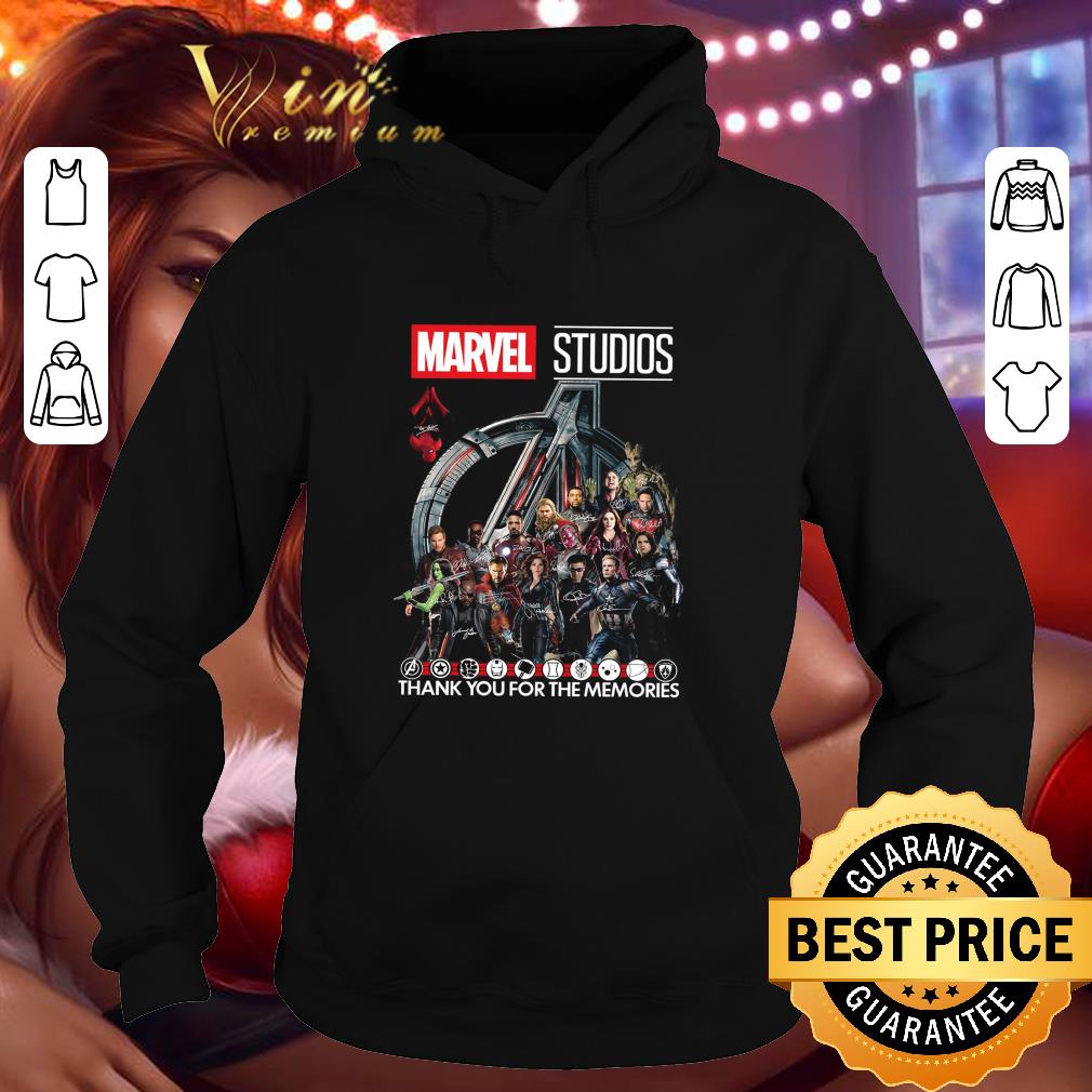 0fb0dff3 funny marvel studios avengers signatures thank you for the memories shirt 4 - Funny Marvel Studios Avengers Signatures Thank You For The Memories shirt
