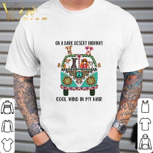Hippie Bus Greyhound On A Dark Desert Cool Wind In My Hair shirt